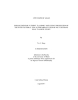 Enhancement of Nutrient Transport and Energy Production of the Intervertebral Disc by the Implantation of Polyurethane Mass Transfer Device