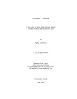 In His Own Words: The Choral Music of Eric Whitacre from 1991-2004