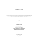 Acculturation, Enculturation, and Symptoms of Schizophrenia in Ethnic Minority Patients: An Examination of Sociocultural Mediators Underlying These Relationships