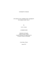 Dynamics of Sea Temperature Variability on Florida's Reef Tract