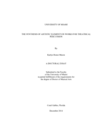 The Synthesis of Artistic Elements in Works for Theatrical Percussion