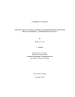Thinking About Feelings: The Relationship Between Repetitive Negative Thinking and Emotion Instability