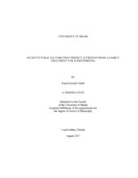 Sociocultural Factors that Predict Attrition from a Family Treatment for Schizophrenia