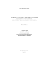 The Practice of Religious Law: Pastoral Care and the Resolution of Family Conflicts: Case Studies of Islam and Judaism in North America