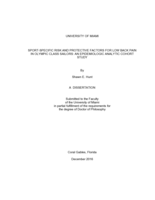 Sport-specific Risk and Protective Factors for Low Back Pain in Olympic Class Sailors: An Epidemiologic Analytic Cohort Study