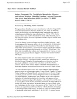 The Third Kind of Knowledge: Memoirs and Selected Writings (review)