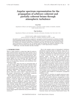 Angular spectrum representation for the propagation of arbitrary coherent and partially coherent beams through atmospheric turbulence