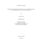 Reimagining Cubanidad: Transnational and Alternative Spaces in Contemporary Cuban Cultural Production