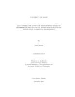 Quantifying the Effect of Tropospheric Delay on Interferometric Synthetic Aperture Radar and its Application to Crustal Deformation