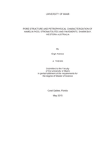 Pore Structure and Petrophysical Characterization of Hamelin Pool Stromatolites and Pavements, Shark Bay, Western Australia
