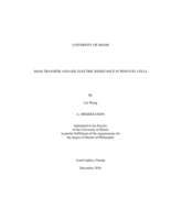 Mass Transfer and GDL Electric Resistance in PEM Fuel Cells