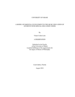 A Model of Parental Involvement in the Music Education of Students with Special Education Needs