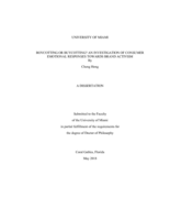 Boycotting or Buycotting? An Investigation of Consumer Emotional Responses towards Brand Activism