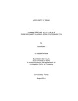 Dynamic Feature Selection in a Reinforcement Learning Brain Controlled FES