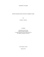 Remote Sensing Applications of Ambient Noise