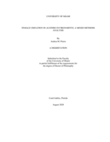 Female Urination in Austere Environments: A Mixed Methods Analysis
