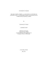 The Great Displacement: A Case Study of Attitudes on Gentrification-Caused Displacement in Historic Black Communities in Miami, Florida