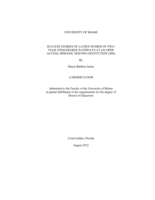 Success Stories of Latinx Women in Two-Year STEM Degree Pathways at an Open Access, Hispanic Serving Institution (HSI)