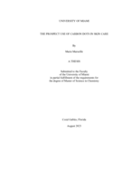 The Prospect Use of Carbon Dots in Skin Care