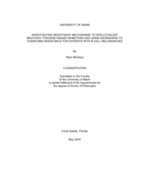 Investigating Resistance Mechanisms to Non-Covalent Bruton’s Tyrosine Kinase Inhibitors and Using Degraders to Overcome Resistance for Patients with B Cell Malignancies